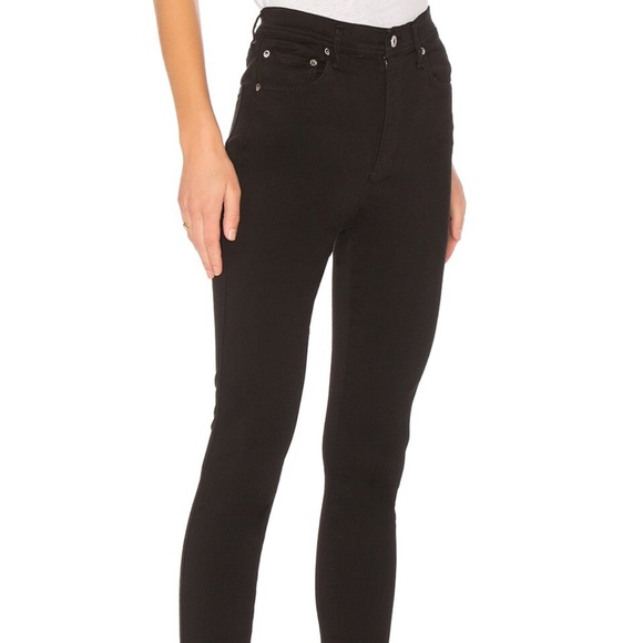 AGOLDE • Roxanne Super High Rise Skinny Jeans in Jet REVOLVE - Picture 4 of 7